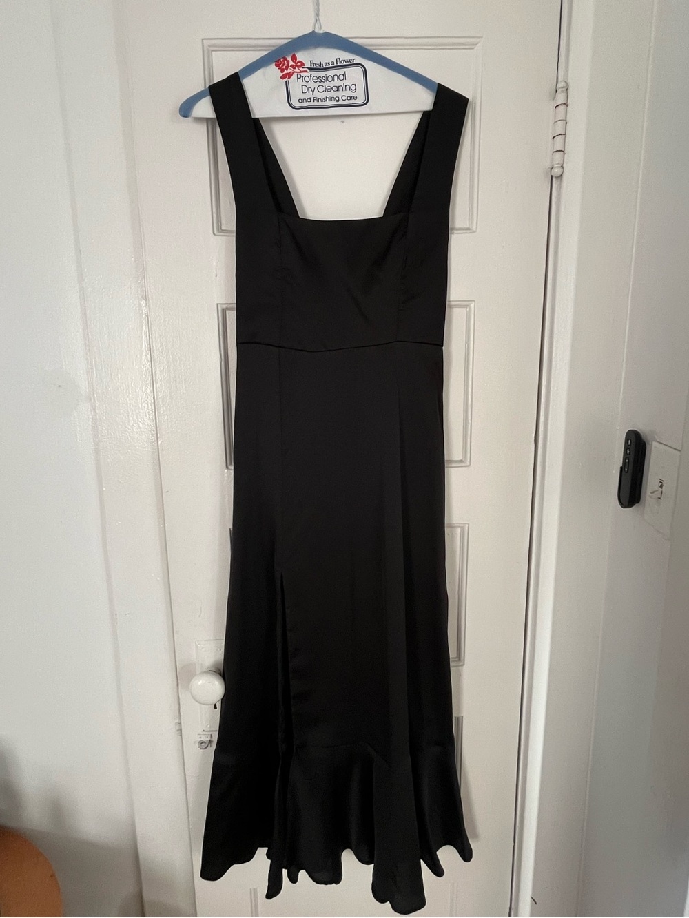 Show Me Your MuMu Black Square-Neck Midi Dress
